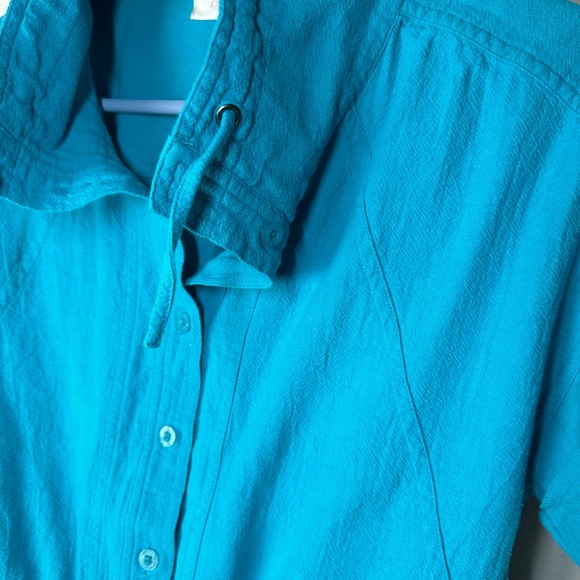 Chico’s Top Size 0 Turquoise - Picture 3 of 9